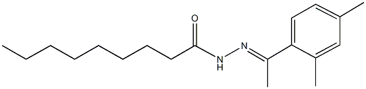 N'-[1-(2,4-dimethylphenyl)ethylidene]nonanohydrazide Struktur