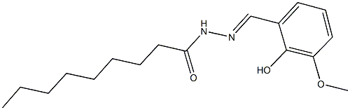 N'-(2-hydroxy-3-methoxybenzylidene)nonanohydrazide Struktur