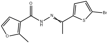 N'-[1-(5-bromo-2-thienyl)ethylidene]-2-methyl-3-furohydrazide Struktur