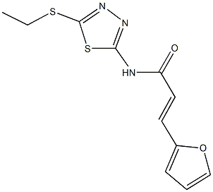 N-[5-(ethylsulfanyl)-1,3,4-thiadiazol-2-yl]-3-(2-furyl)acrylamide Struktur