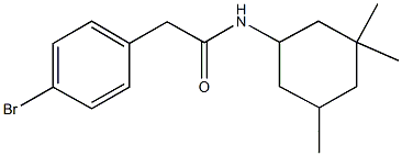 2-(4-bromophenyl)-N-(3,3,5-trimethylcyclohexyl)acetamide Struktur