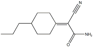 2-cyano-2-(4-propylcyclohexylidene)acetamide Struktur