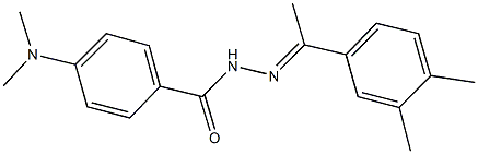 4-(dimethylamino)-N'-[1-(3,4-dimethylphenyl)ethylidene]benzohydrazide Struktur