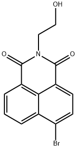 6-bromo-2-(2-hydroxyethyl)-1H-benzo[de]isoquinoline-1,3(2H)-dione Struktur