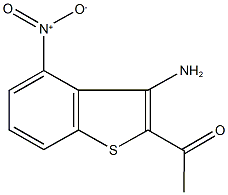 1-{3-amino-4-nitro-1-benzothien-2-yl}ethanone Struktur