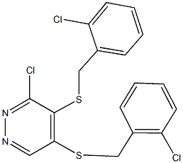 3-chloro-4,5-bis[(2-chlorobenzyl)sulfanyl]pyridazine Struktur