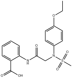 2-({[4-ethoxy(methylsulfonyl)anilino]acetyl}amino)benzoic acid Struktur