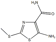 5-amino-2-(methylsulfanyl)-1,3-thiazole-4-carboxamide Struktur