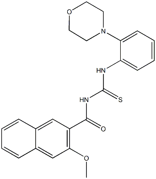 N-(3-methoxy-2-naphthoyl)-N'-(2-morpholin-4-ylphenyl)thiourea Struktur