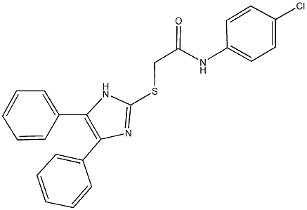 N-(4-chlorophenyl)-2-[(4,5-diphenyl-1H-imidazol-2-yl)sulfanyl]acetamide Struktur