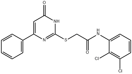 N-(2,3-dichlorophenyl)-2-[(4-oxo-6-phenyl-1,4-dihydro-2-pyrimidinyl)sulfanyl]acetamide Struktur