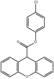 4-chlorophenyl 9H-xanthene-9-carboxylate Struktur