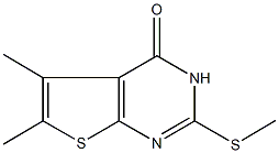 5,6-dimethyl-2-(methylsulfanyl)thieno[2,3-d]pyrimidin-4(3H)-one Struktur