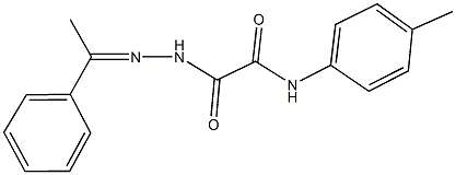 N-(4-methylphenyl)-2-oxo-2-[2-(1-phenylethylidene)hydrazino]acetamide Struktur