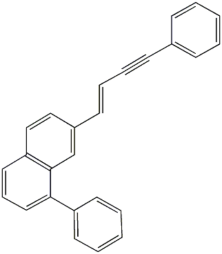 1-phenyl-7-(4-phenyl-1-buten-3-ynyl)naphthalene Struktur