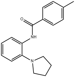 4-methyl-N-[2-(1-pyrrolidinyl)phenyl]benzamide Struktur