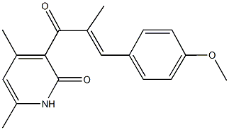 3-[3-(4-methoxyphenyl)-2-methylacryloyl]-4,6-dimethyl-2(1H)-pyridinone Struktur