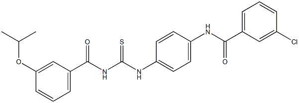 3-chloro-N-[4-({[(3-isopropoxybenzoyl)amino]carbothioyl}amino)phenyl]benzamide Struktur