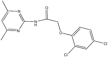 2-(2,4-dichlorophenoxy)-N-(4,6-dimethyl-2-pyrimidinyl)acetamide Struktur