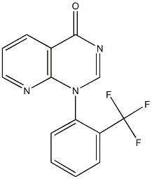 1-[2-(trifluoromethyl)phenyl]pyrido[2,3-d]pyrimidin-4(1H)-one Struktur