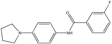 3-fluoro-N-[4-(1-pyrrolidinyl)phenyl]benzamide Struktur