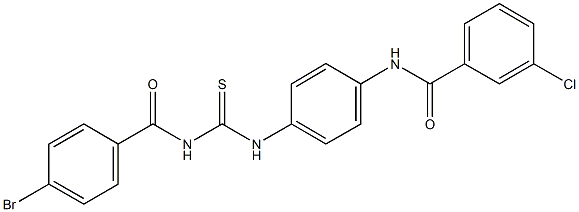 N-[4-({[(4-bromobenzoyl)amino]carbothioyl}amino)phenyl]-3-chlorobenzamide Struktur