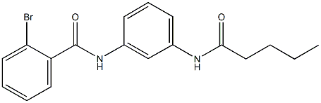 2-bromo-N-[3-(pentanoylamino)phenyl]benzamide Struktur