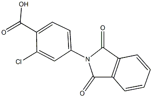 2-chloro-4-(1,3-dioxo-1,3-dihydro-2H-isoindol-2-yl)benzoic acid Struktur