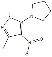 4-nitro-3-methyl-5-(1-pyrrolidinyl)-1H-pyrazole Struktur