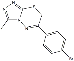 6-(4-bromophenyl)-3-methyl-7H-[1,2,4]triazolo[3,4-b][1,3,4]thiadiazine Struktur