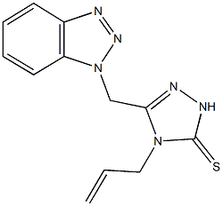 4-allyl-5-(1H-1,2,3-benzotriazol-1-ylmethyl)-2,4-dihydro-3H-1,2,4-triazole-3-thione Struktur