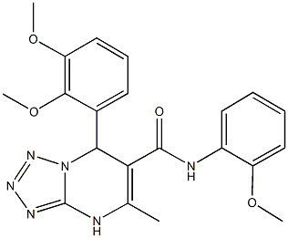 7-(2,3-dimethoxyphenyl)-N-(2-methoxyphenyl)-5-methyl-4,7-dihydrotetraazolo[1,5-a]pyrimidine-6-carboxamide Struktur