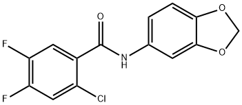 N-(1,3-benzodioxol-5-yl)-2-chloro-4,5-difluorobenzamide Struktur