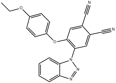 4-(1H-1,2,3-benzotriazol-1-yl)-5-(4-ethoxyphenoxy)phthalonitrile Struktur