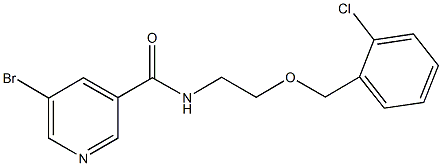 5-bromo-N-{2-[(2-chlorobenzyl)oxy]ethyl}nicotinamide Struktur