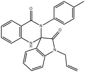 1-allyl-3'-(4-methylphenyl)-1,2',3,3'-tetrahydrospiro(2H-indole-3,2'-quinazoline)-2,4'(1'H)-dione Struktur