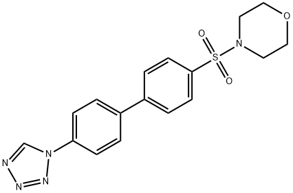 4-{[4'-(1H-tetraazol-1-yl)[1,1'-biphenyl]-4-yl]sulfonyl}morpholine Struktur