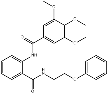 3,4,5-trimethoxy-N-(2-{[(2-phenoxyethyl)amino]carbonyl}phenyl)benzamide Struktur