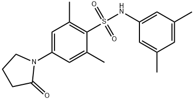 N-(3,5-dimethylphenyl)-2,6-dimethyl-4-(2-oxo-1-pyrrolidinyl)benzenesulfonamide Struktur