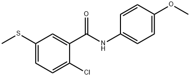 2-chloro-N-(4-methoxyphenyl)-5-(methylsulfanyl)benzamide Struktur