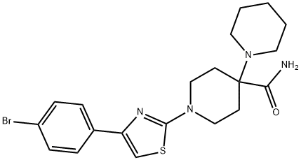 1-[4-(4-bromophenyl)-1,3-thiazol-2-yl]-1',4-bipiperidine-4-carboxamide Struktur