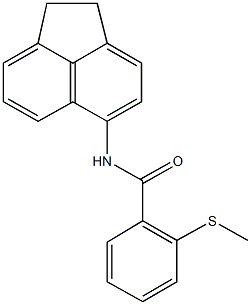 N-(1,2-dihydro-5-acenaphthylenyl)-2-(methylsulfanyl)benzamide Struktur