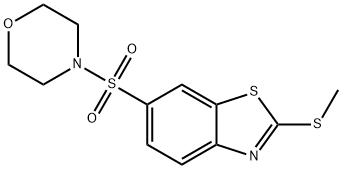 methyl 6-(4-morpholinylsulfonyl)-1,3-benzothiazol-2-yl sulfide Struktur