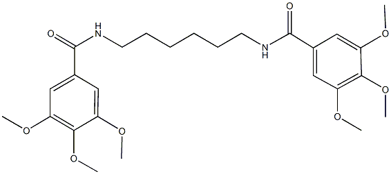 3,4,5-trimethoxy-N-{6-[(3,4,5-trimethoxybenzoyl)amino]hexyl}benzamide Struktur