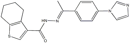 N'-{1-[4-(1H-imidazol-1-yl)phenyl]ethylidene}-4,5,6,7-tetrahydro-1-benzothiophene-3-carbohydrazide Struktur