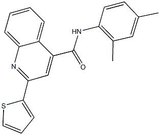 N-(2,4-dimethylphenyl)-2-(2-thienyl)-4-quinolinecarboxamide Struktur