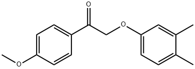 2-(3,4-dimethylphenoxy)-1-(4-methoxyphenyl)ethanone Struktur