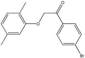 1-(4-bromophenyl)-2-(2,5-dimethylphenoxy)ethanone Struktur