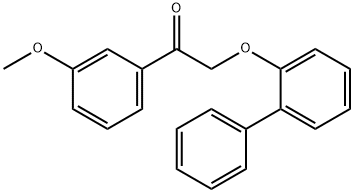 2-([1,1'-biphenyl]-2-yloxy)-1-(3-methoxyphenyl)ethanone Struktur