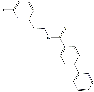 N-[2-(3-chlorophenyl)ethyl][1,1'-biphenyl]-4-carboxamide Struktur